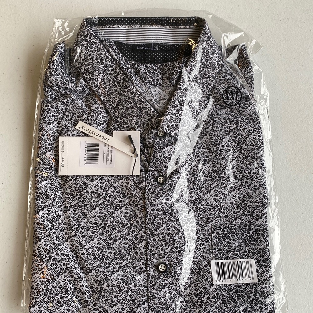 New with tags interaffair black and white dress shirt